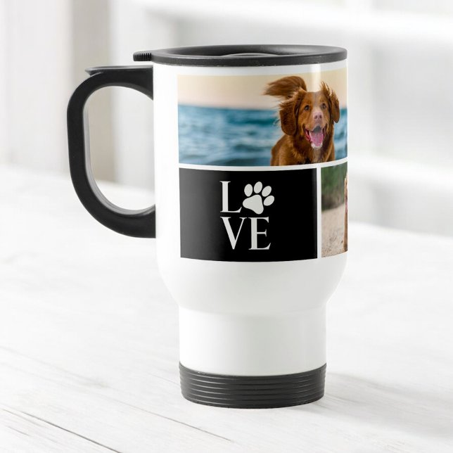 Taza De Viaje 4 Photo Collage Personalized Dog Lover Pet (Subido por el creador)