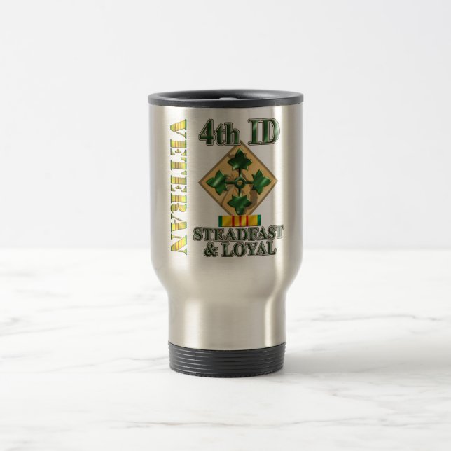 Taza De Viaje 4to Veterano de Vietnam de la división de (Centro)