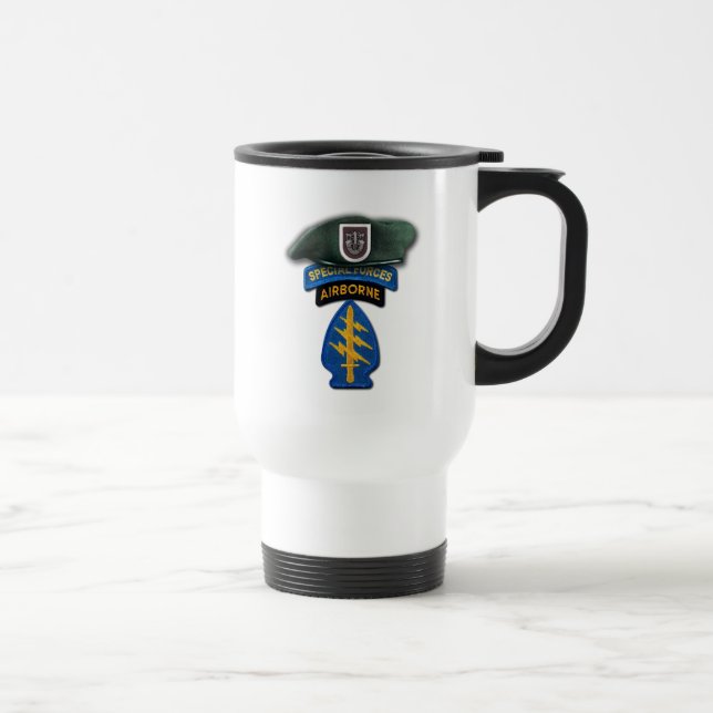 Taza De Viaje 5º grupo de fuerzas especiales boinas verdes SFG S (Derecha)