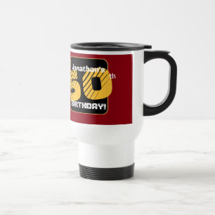 Taza De Viaje 50.º cumpleaños con nombre personalizado Número de