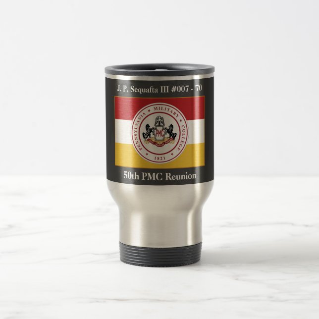 Taza De Viaje * 50° Mug Reunión PERSONALIZADA - dos selecciones  (Centro)