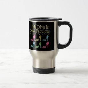 TAZA DE VIAJE 50 Y FABULOSA REINA DE ZAPATOS