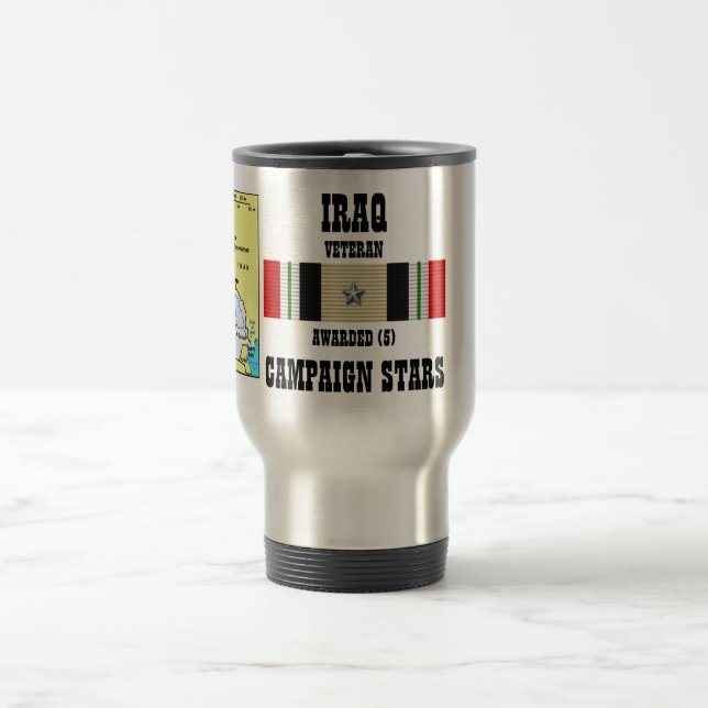 TAZA DE VIAJE 5 ESTRELLAS DE CAMPAÑA IRAQ VETERAN (Centro)
