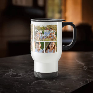 Taza De Viaje 7 Multi Photo Collage Personalizada Travel Mug