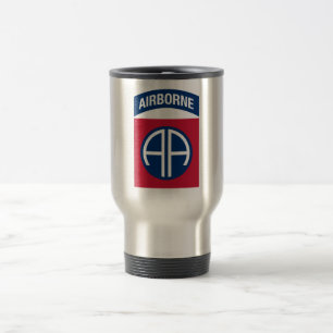 Taza De Viaje 82ª División Aérea Insignia Veterano Militar