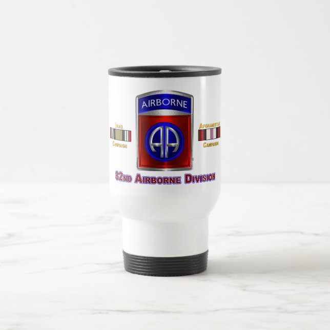 Taza De Viaje 82ª División Aérea Iraq y Afganistán Veterano (Centro)
