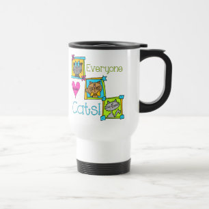 Taza De Viaje A todos les gustan los gatos
