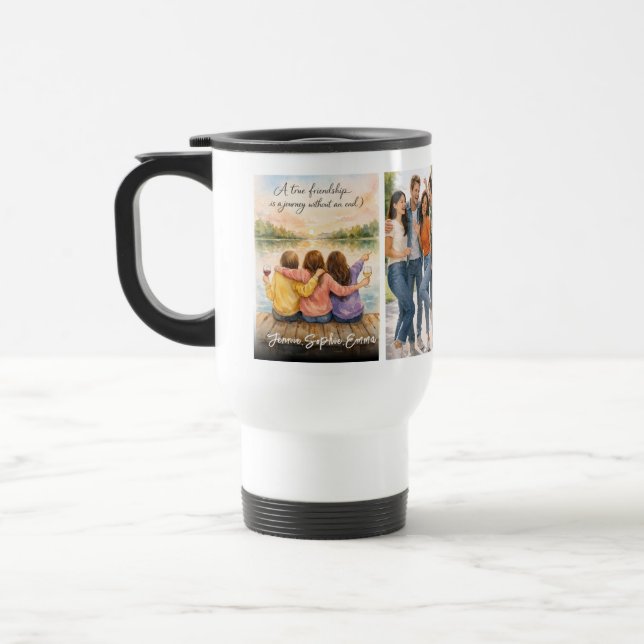 Taza De Viaje A True Friendship | Friendship Day | Inspirational (Izquierda)