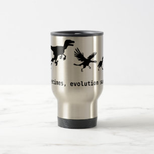 Taza De Viaje A veces, la evolución chupa