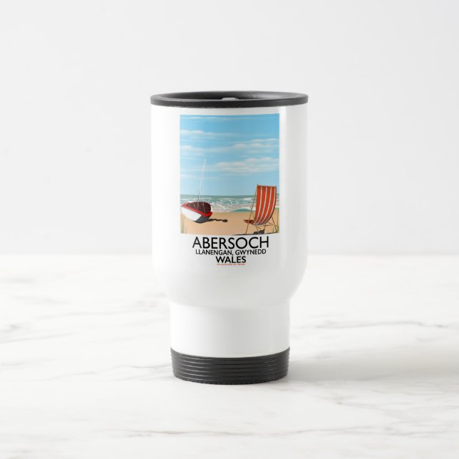 Taza De Viaje Abersoch Llanengan en Gwynedd, afiches de viaje de (Centro)