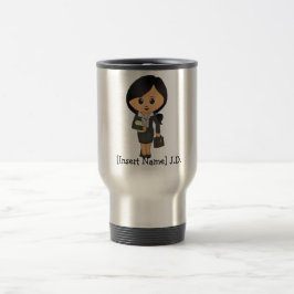 Taza De Viaje Abogado de sexo femenino personalizado - pelo