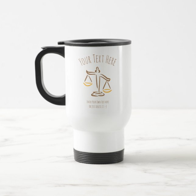 Taza De Viaje Abogado | fiscal | Juez | Firma de leyes/oficina (Izquierda)