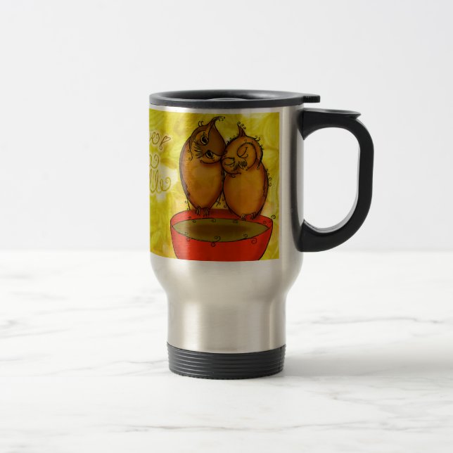 Taza De Viaje Abrazos del búho del té (Derecha)