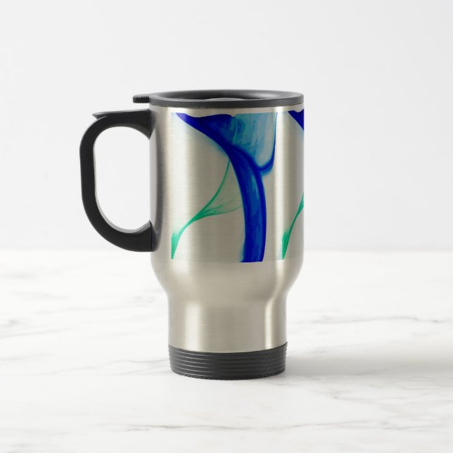 Taza De Viaje Abstract Waves Mug (Izquierda)