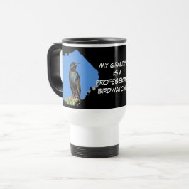 Taza De Viaje Abuela Black Starling Profesional Birdwatcher