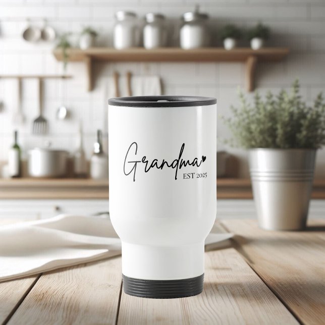 Taza De Viaje Abuela EST minimalista | Nuevo regalo de la abuela (Subido por el creador)