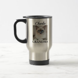 Taza De Viaje Abuela Personalizada de Gatos Madre de Mascotas