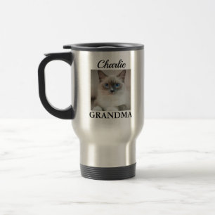 Taza De Viaje Abuela Personalizada de Gatos Madre de Mascotas