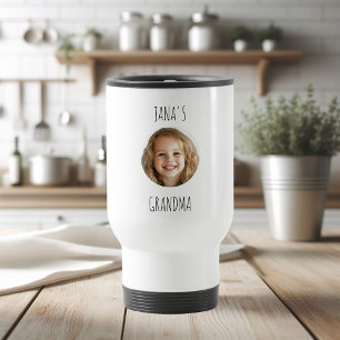Taza De Viaje Abuela personalizado   Foto personalizada de cara