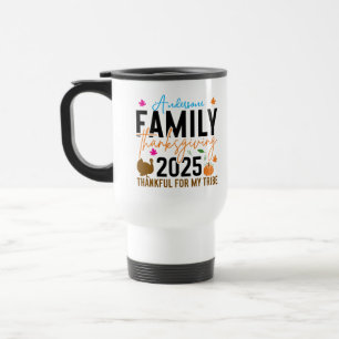 Taza De Viaje Acción de Gracias Familiar 2025   Turquía editable