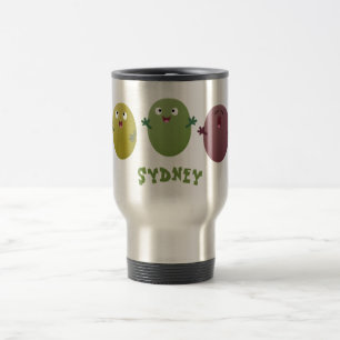 Taza De Viaje Aceitunas alegres y lindas cantando personalizado