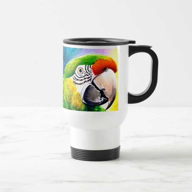 Taza De Viaje Acercar los loros generados por IA Cute (Derecha)