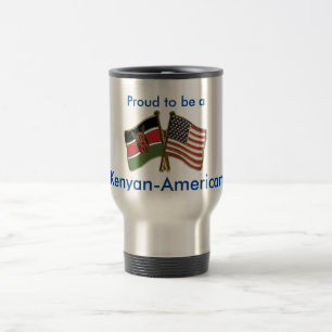 Taza De Viaje Acero inoxidable Kenyan-Americano taza del viaje