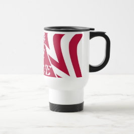 Taza De Viaje Achempong Dios es el viajero rojo y blanco de la e