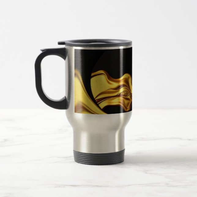 Taza De Viaje  Achempong Opulent Liquid Gold Black Monochrome C (Izquierda)