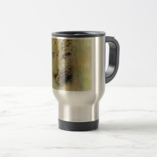 Taza De Viaje Acuarela de Leopardo Africano