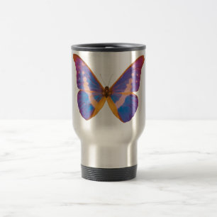 Taza De Viaje Acuarela de mariposa exótica