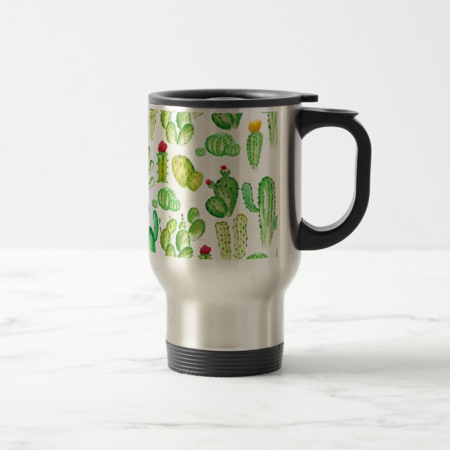 Taza De Viaje Acuarelas de Cactus (Derecha)