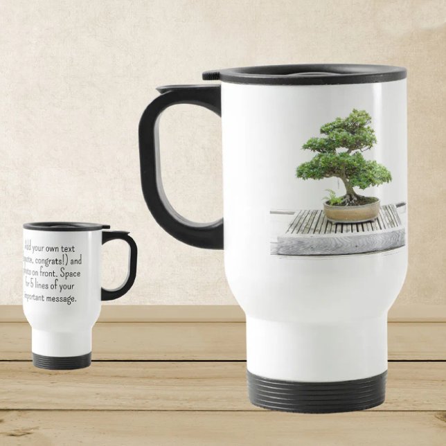 Taza De Viaje Add Photo Bonsai Tree 15oz Family Gift Keepsake (Subido por el creador)