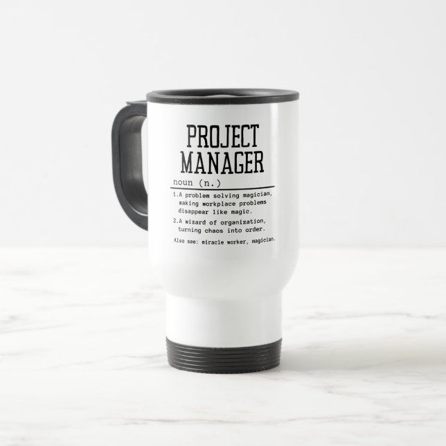 Taza De Viaje Administrador de proyectos (Anverso izquierdo)