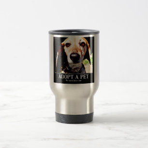 Taza De Viaje Adopta apeta, necesitamos amor también.