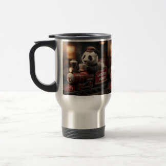 Taza De Viaje Adorable Figurita de Panda en un Antiguo Tren de J