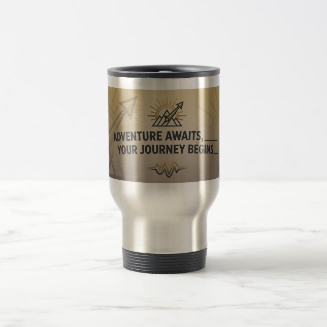 Taza De Viaje Adventure Awaits Travel Mug – Customizable Gift (Centro)