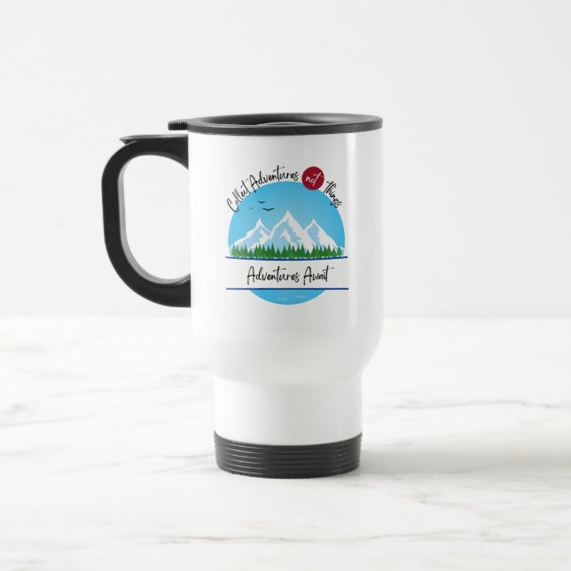 Taza De Viaje Adventures Await Travel Mug (Izquierda)