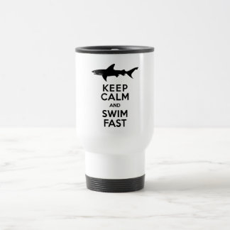 Taza De Viaje Advertencia divertida del tiburón - guarde la