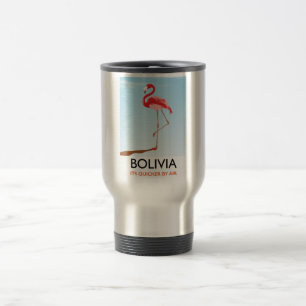 Taza De Viaje Afiche de viaje de Bolivia Flamingo