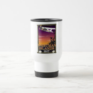 Taza De Viaje Afiche de viaje de las Islas Westman Islandia