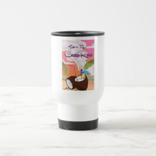 Taza De Viaje afiche de viaje de Personalizado de costa Rica.