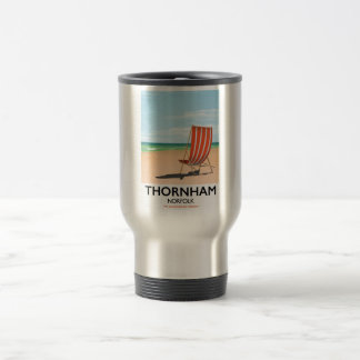Taza De Viaje Afiche de viaje de Thornham Norfolk junto al mar.
