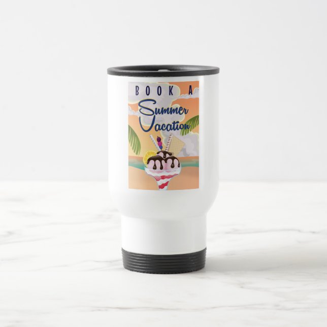 Taza De Viaje Afiche de viaje del Personalizado de vacaciones de (Centro)