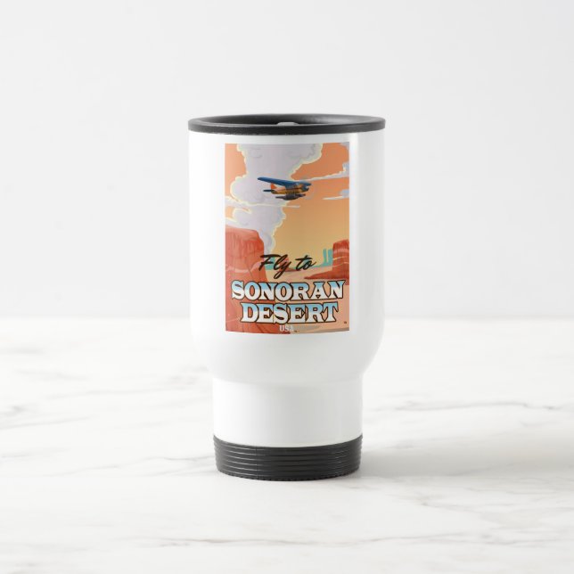 Taza De Viaje Afiche de viaje del Personalizado del Desierto de  (Centro)
