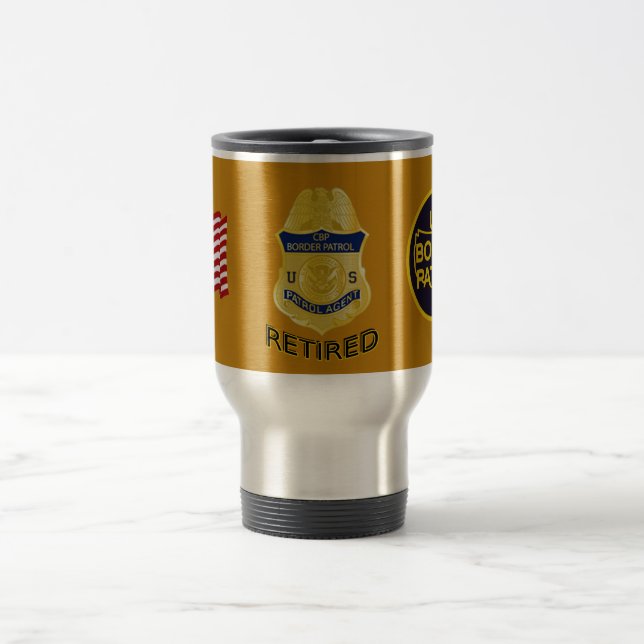 Taza De Viaje Agente de patrulla de fronteras Mug retirado (Centro)