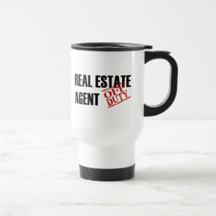 TAZA DE VIAJE AGENTE INMOBILIARIO FUERA DE SERVICIO