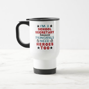 Taza De Viaje Agradecimiento a Héroes Secretarias de Escuela Div