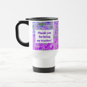 Taza De Viaje Agradecimiento a maestros Morado Rosa Dyeado de Co