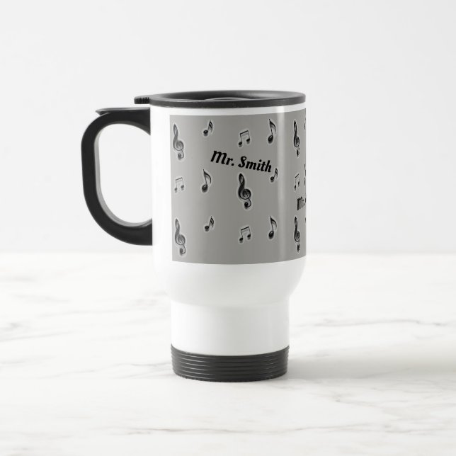 Taza De Viaje Agradecimiento de notas musicales por parte de un  (Izquierda)